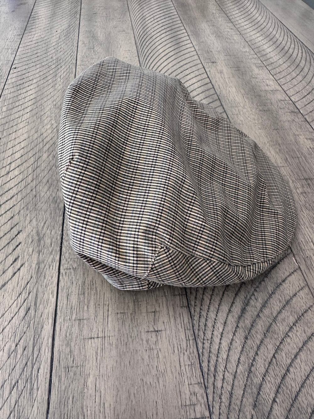 Stefano Gino Logan Men's Plaid Flat Cap Ivy Newsboy Hat Brown Size 7 1/8 M